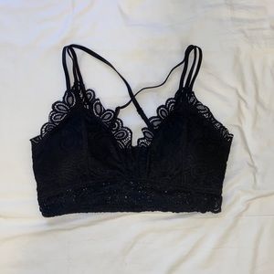 Black lace bralette